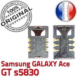 SLOT Connecteur S Dorés Carte GT Connector ORIGINAL à Pins Samsung s5830 souder Prise Card SIM Ace Contacts Reader Galaxy Lecteur