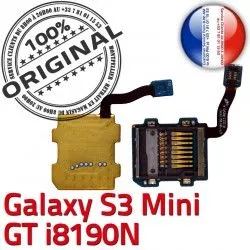 Samsung GT-i8190N Mini S3 Doré Nappe SD Contact Carte Connector Qualité Micro-SD Galaxy Connecteur Read ORIGINAL Memoire Lecteur