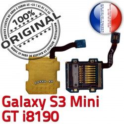 Contact S3 Mini Micro-SD Lecteur Galaxy Doré Carte Connecteur Memoire µSD Samsung Nappe Qualité Connector i8190 Read GT ORIGINAL SD GT-i8190