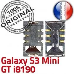 Connector GT Mini Galaxy S3 Connecteur à SLOT Card SIM Reader Carte Lecteur ORIGINAL i8190 Contacts S Dorés Pins Samsung souder Min