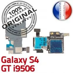 Connecteur Reader ORIGINAL Dorés Micro-SD GT Galaxy Samsung Connector SIM i9506 Memoire Carte LTEAS Qualité Nappe Lecteur S4 Contacts