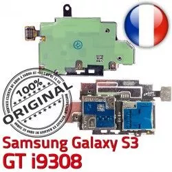 GT i9308 Carte Samsung SIM ORIGINAL Micro-SD Nappe S S3 Connector Connecteur Dorés Galaxy Qualité Reader Memoire Lecteur Contacts