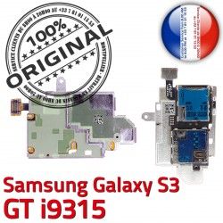 Memoire Connector Carte Galaxy Connecteur Micro-SD i9315 Reader Dorés SIM Contacts Nappe S3 GT S Qualité Lecteur ORIGINAL Samsung