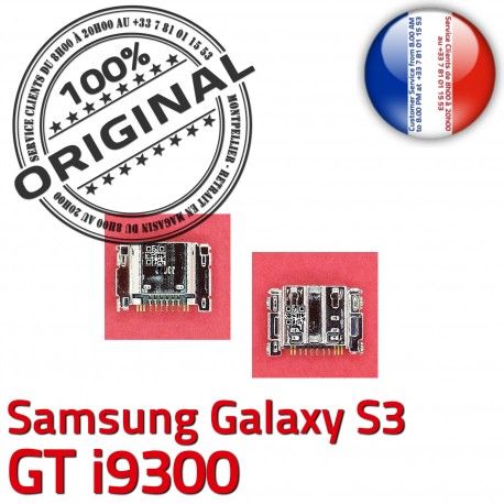 Samsung Galaxy S3 GT i9300 C USB de Prise Flex Pins Dorés Micro charge souder Connecteur ORIGINAL Dock à Chargeur Connector