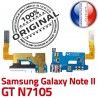 Samsung Galaxy NOTE2 GT N7105 C RESEAU Prise MicroUSB Charge Qualité ORIGINAL Antenne Microphone Chargeur Nappe Connecteur OFFICIELLE
