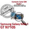 Samsung Galaxy NOTE2 GT N7105 S Lecteur Memoire Connector Doré Nappe Reader Contact Qualité NOTE SIM II Carte Connecteur Micro-SD ORIGINAL