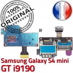 Connecteur Micro-SD Samsung S4 i9190 min mini Nappe Dorés ORIGINAL Galaxy S GT Connector Memoire Carte Reader Contacts Lecteur SIM