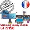 Samsung Galaxy S4 min GT i9190 S Contacts SIM Reader Dorés Lecteur mini Memoire ORIGINAL Connecteur Nappe Carte Connector Micro-SD