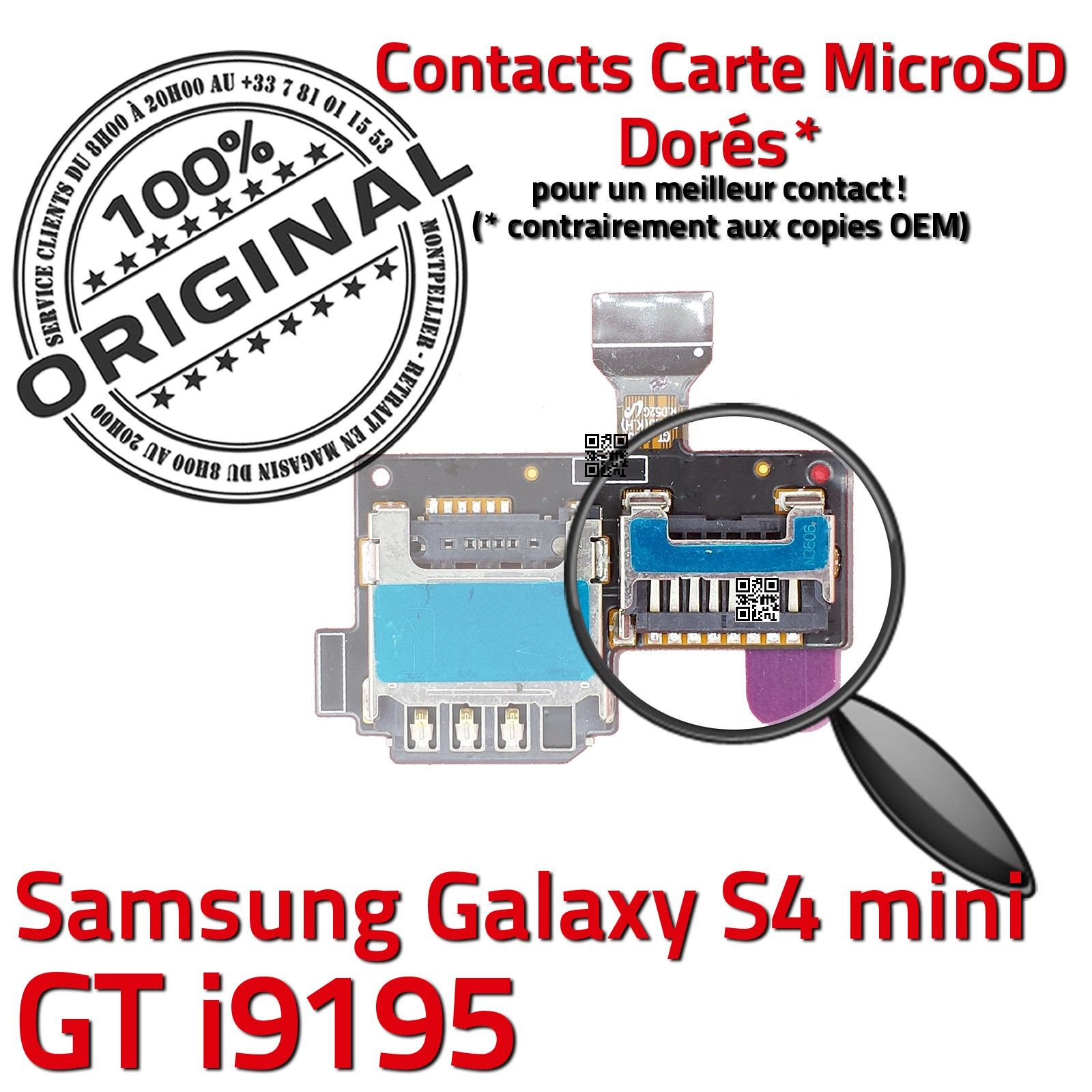 Remplacement du Lecteur Carte Sim et mémoire pour Samsung Galaxy S1