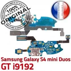 Charge S4 GT MicroUSB ORIGINAL Chargeur Microphone RESEAU i9192 Duo Nappe Prise OFFICIELLE Connecteur Samsung Galaxy Duos C GTi9192 4 S Qualité