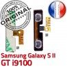 Samsung Galaxy S2 GT i9100 V Dorés ORIGINAL Son Pins Connector souder à Nappe S SLOT Volume Switch 2 Bouton Contacts OR Circuit Connecteur