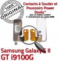 Samsung Galaxy S2 GT i9100G P 2 Bouton Dorés Connecteur Pin Switch Arrêt à OR S SLOT Circuit souder Connector ORIGINAL Nappe Marche Contacts