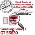 Samsung Galaxy Y GT s5630 C charge Dock ORIGINAL Micro à souder USB Dorés Connector Chargeur de Flex Prise Connecteur Pins