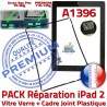 PACK iPad 2 A1396 Joint N HOME KIT iPad2 Adhésif PREMIUM Apple Verre Chassis Vitre Noire Réparation Precollé Cadre Tablette Tactile Bouton