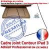 PACK iPad 3 A1430 Joint N Apple Adhésif iPad3 Tactile KIT Chassis Tablette Bouton PREMIUM Noire Cadre Precollé Verre Réparation Vitre HOME