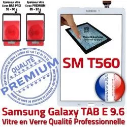 PREMIUM Ecran Blanche 9.6 B Assemblé Blanc TAB-E Adhésif Assemblée SM Verre Qualité SM-T560 Galaxy Supérieure Tactile Vitre T560 Samsung