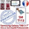 TAB3 LITE SM T113 Blanc SM-T113 Vitre Samsung Adhésif Verre Qualité Supérieure Prémonté Blanche PREMIUM LCD Ecran Tactile en Assemblée Galaxy