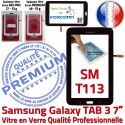 TAB3 LITE SM T113 Noir Noire Vitre Samsung Assemblée LCD Supérieure Qualité Prémonté SM-T113 Ecran Adhésif 7 Verre Tactile en Galaxy PREMIUM