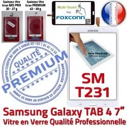 PREMIUM Supérieure Galaxy Assemblée TAB4 B Blanche Prémonté Samsung Qualité Ecran Vitre Tactile LCD Adhésif Verre SM-T231NZWAXEF