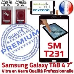 SM-T231 Vitre LCD Prémonté Tactile Adhésif Verre Ecran Galaxy SM-T231NZWAXEF PREMIUM Qualité NZWAXEF Samsung Assemblée Noire N TAB4 Supérieure