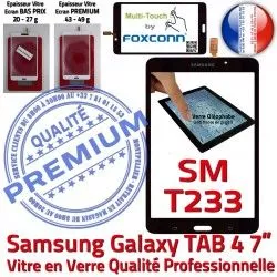 Adhésif Samsung TAB4 Galaxy Prémonté LCD Tactile Vitre Supérieure inch N SM-T233 Noire Verre Ecran 7 Assemblée PREMIUM Qualité