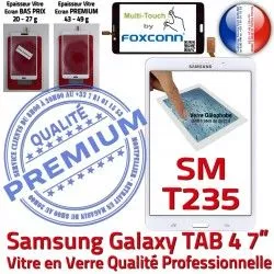 PREMIUM Prémonté SM-T235 Blanche Adhésif Assemblée inch Tactile Vitre B Ecran 7 TAB4 Verre Galaxy Supérieure Qualité LCD Samsung