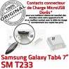 Samsung Galaxy Tab 4 T233 USB 7 Dock Chargeur Connecteur inch charge Micro TAB à SM Prise Connector de Pins ORIGINAL souder Dorés
