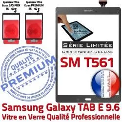 SM Galaxy TAB-E TAB Ant Vitre PREMIUM T561 Série Anthracite Ecran Limitée Tactile Adhésif Gris SM-T561 Verre Samsung Assemblée 9.6 E Qualité